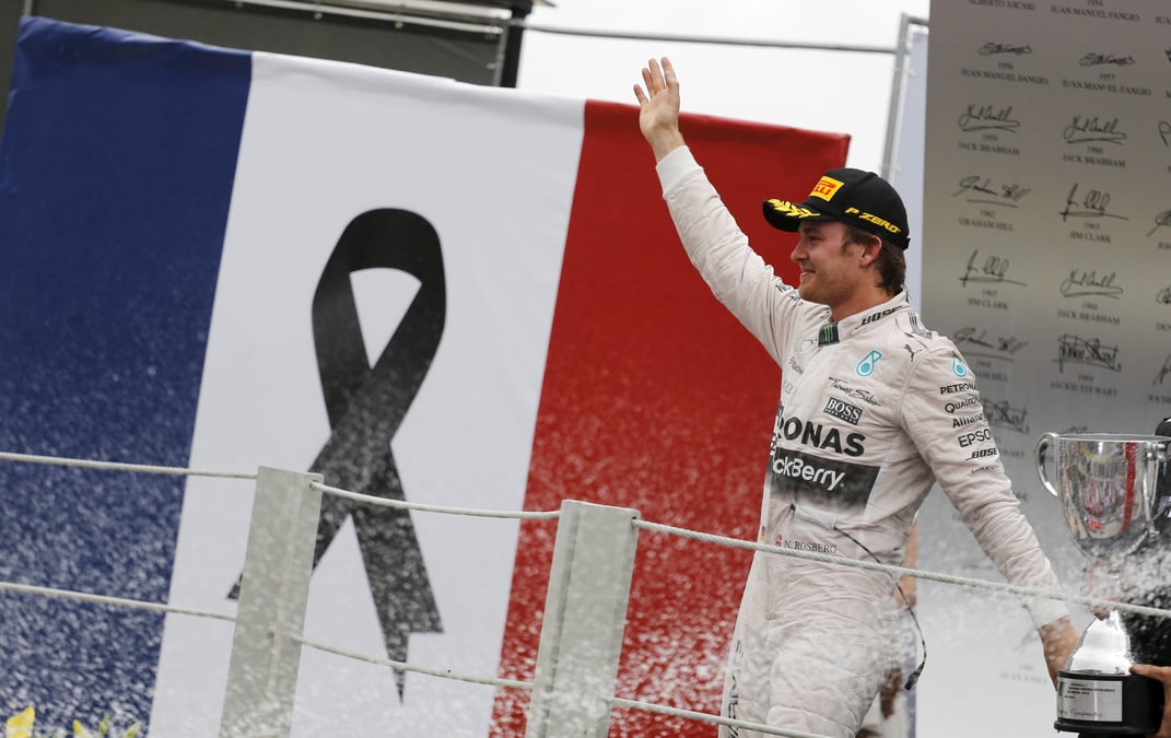 Nico rosberg s'impose au bresil