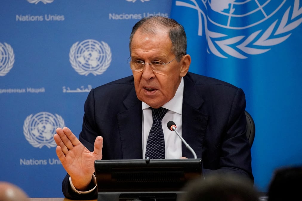 Le ministre russe des affaires etrangeres, sergei lavrov