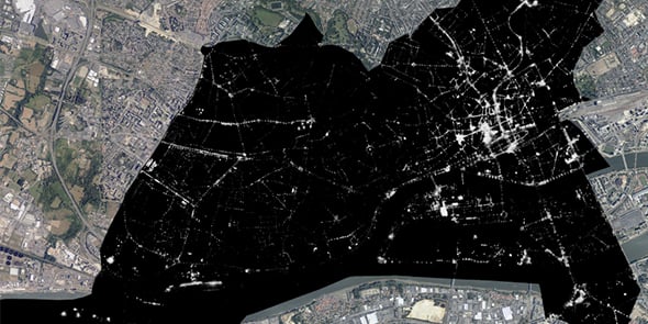 La Telescop a cartographié la ville de Nantes pour mesurer la pollution lumineuse urbaine de la métropole.