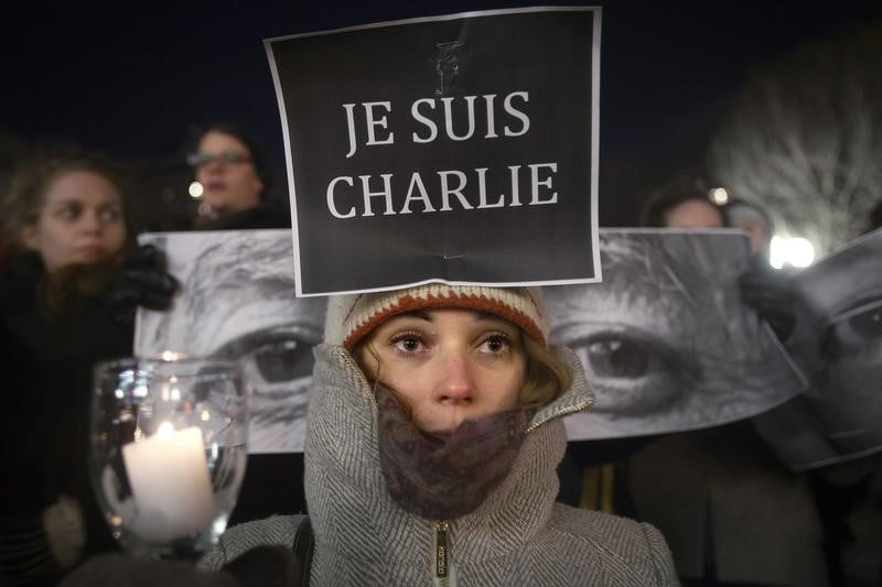 Deuxieme anniversaire des attentats de janvier 2015 a paris