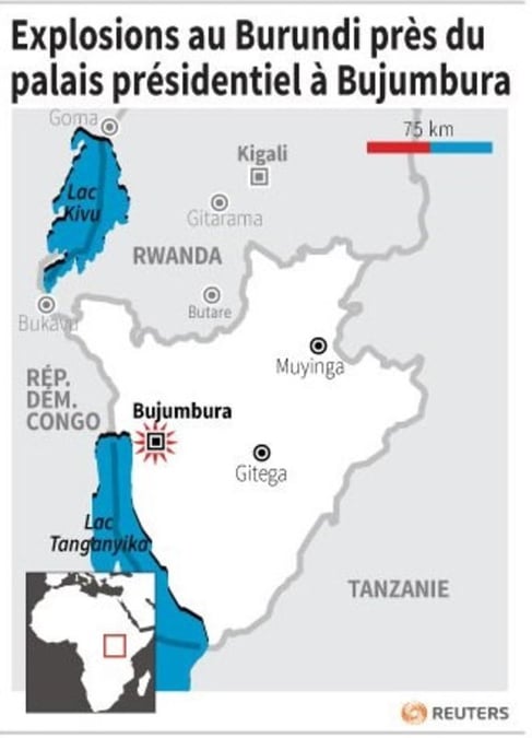 Explosions au burundi pres du palais presidentiel a bujumbura