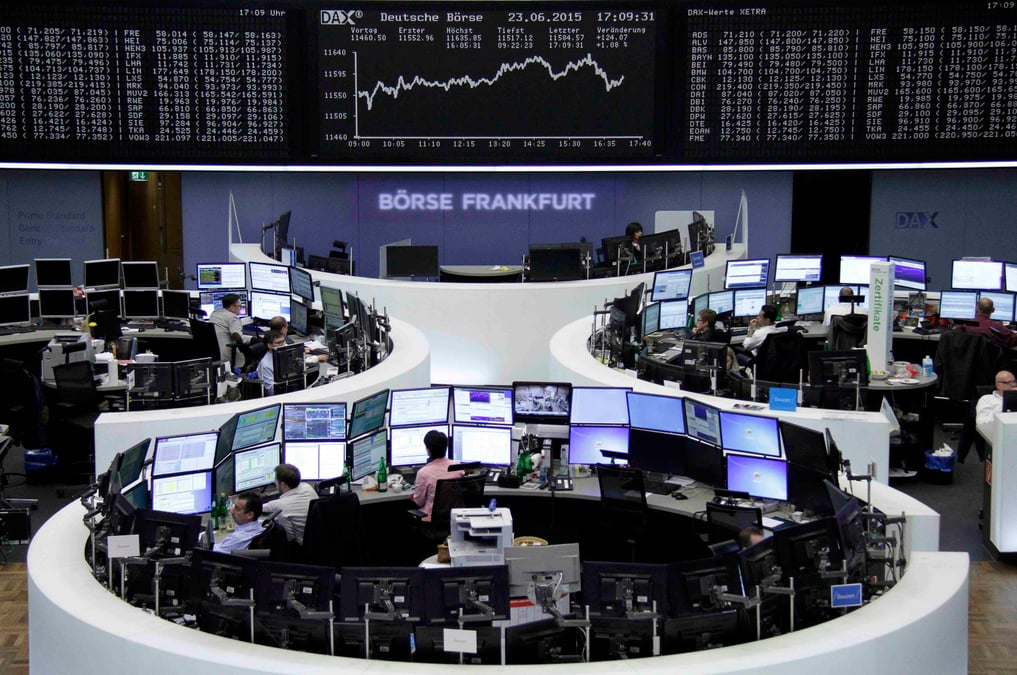 La zone euro finit encore en hausse avec la grece et l'allemagne