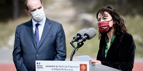 Jean Castex et Carole Delga à Font-Romeu le 22 mai 2021