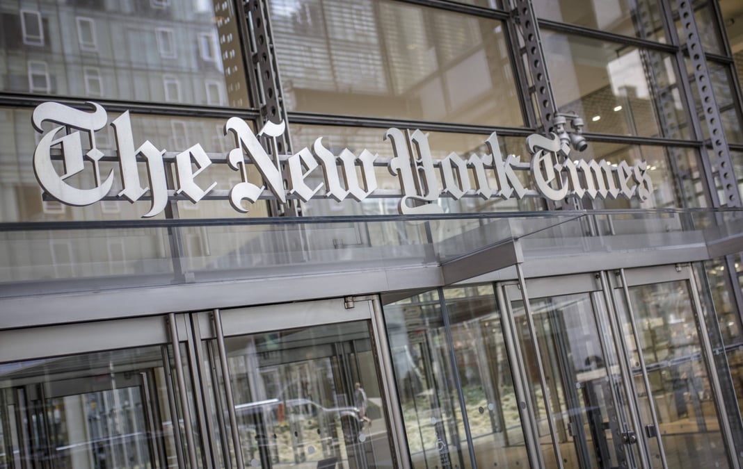 Le New York Times a lancé des poursuites auprès d'un tribunal de New York.