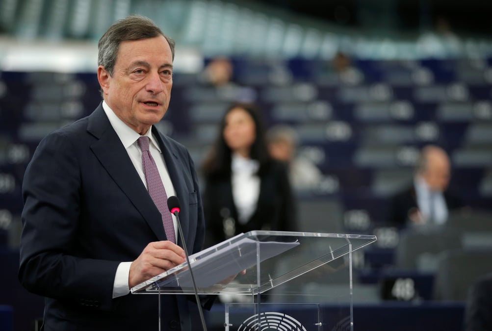 Draghi (bce) dit qu'il n'est pas charge de reguler le bitcoin