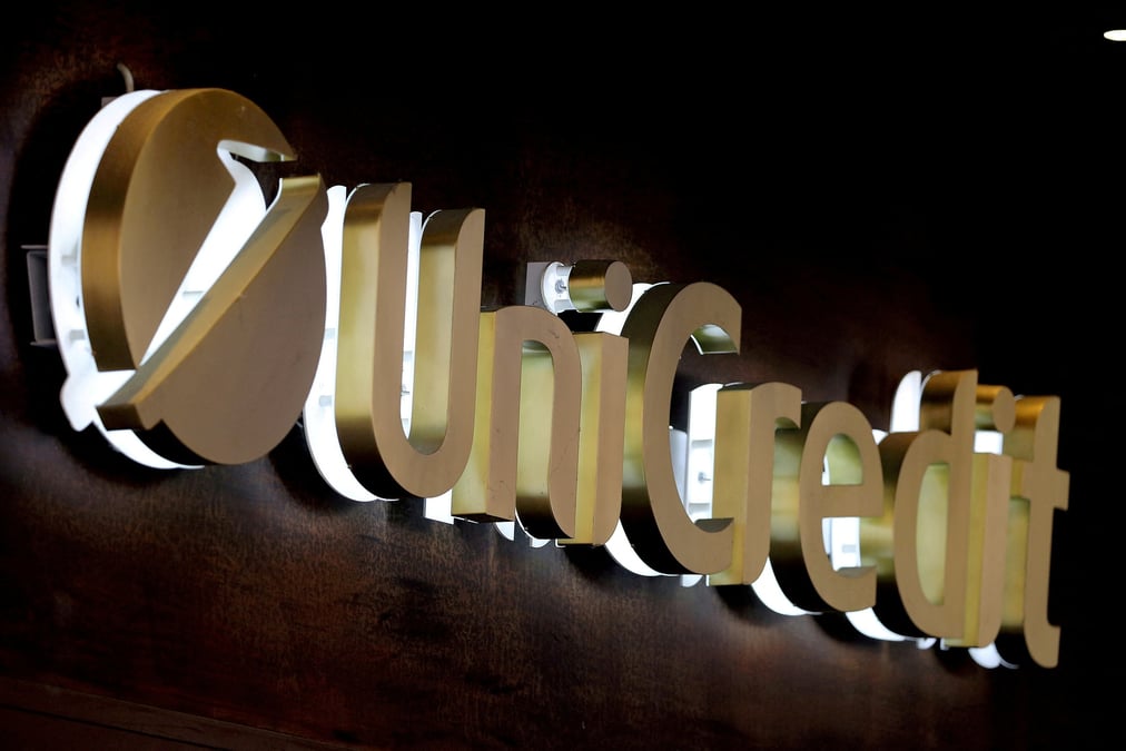 Photo d'archives du logo de la banque unicredit a sienne
