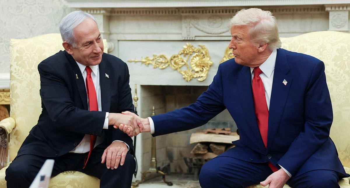 Benjamin Netanyahou et le président Donald Trump, lors de leur rencontre du 7 avril à la Maison-Blanche.