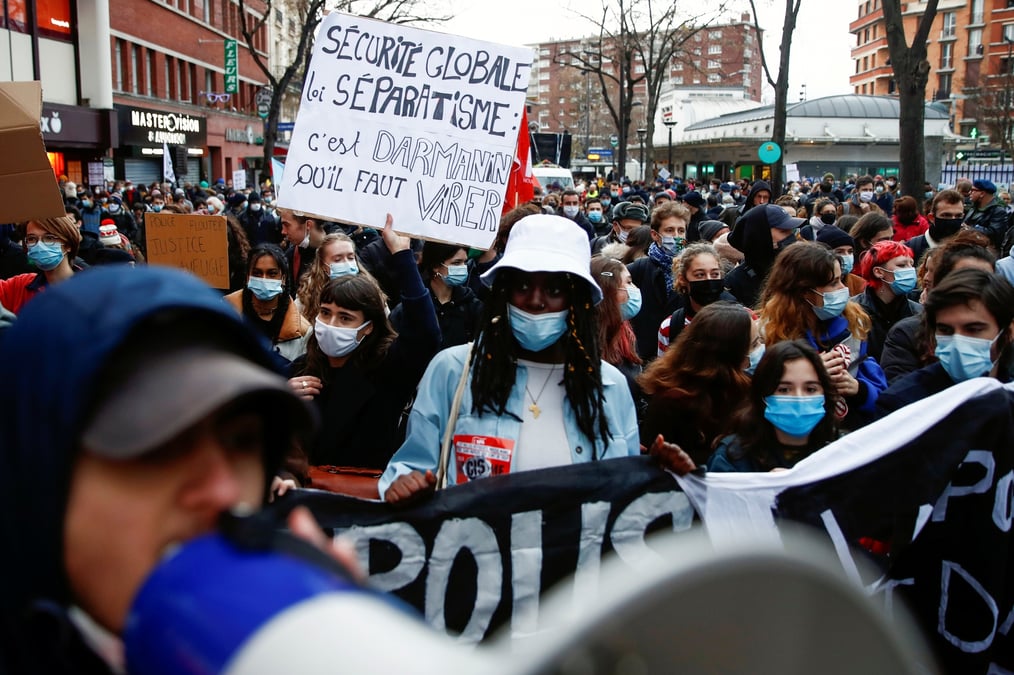 France: nouvelles manifestations contre la loi "securite globale"