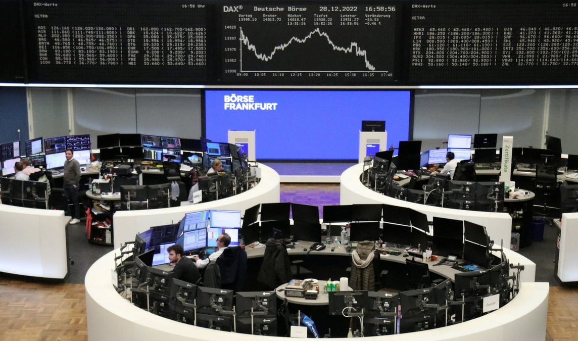 L'indice allemand dax a la bourse de francfort