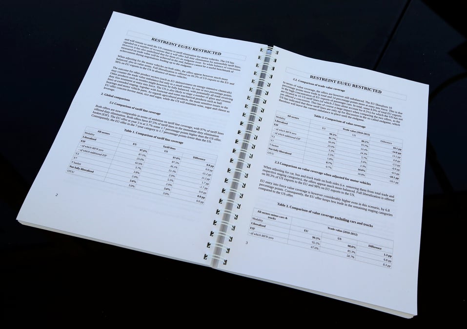 Greenpeace devoile des documents sur le traite transatlantique de libre-echange