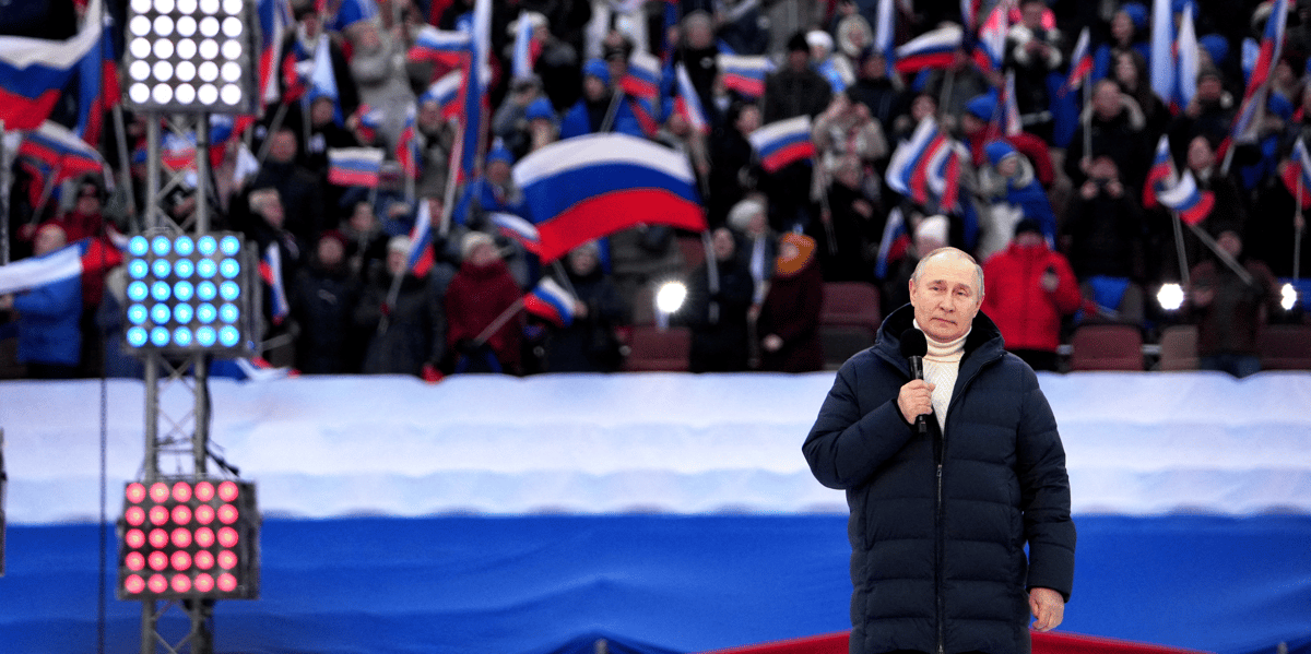 Poutine celebre l'"operation speciale" en ukraine dans un stade de moscou