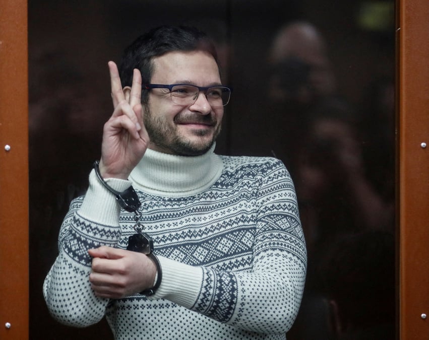 L'opposant russe ilia iachine lors de son proces
