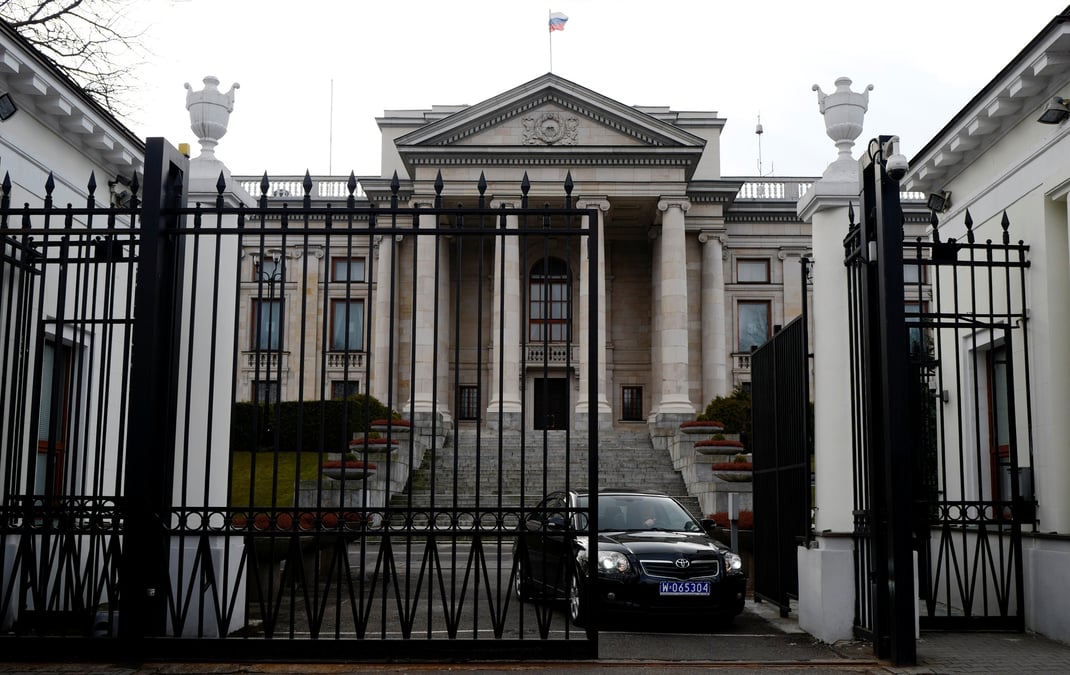 L'ambassade de russie a varsovie, pologne
