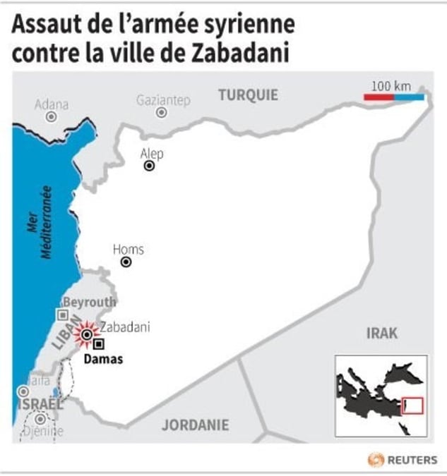 Assaut de l’armee syrienne contre la ville de zabadani