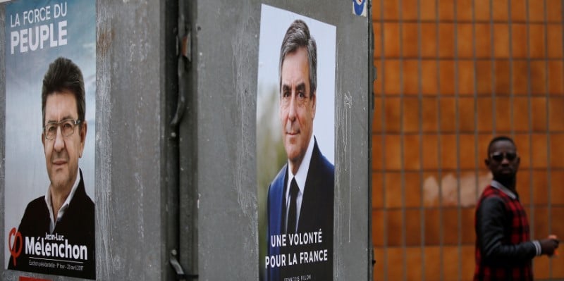 Melenchon devance fillon au 1er tour, selon un sondage ifop-fiducial