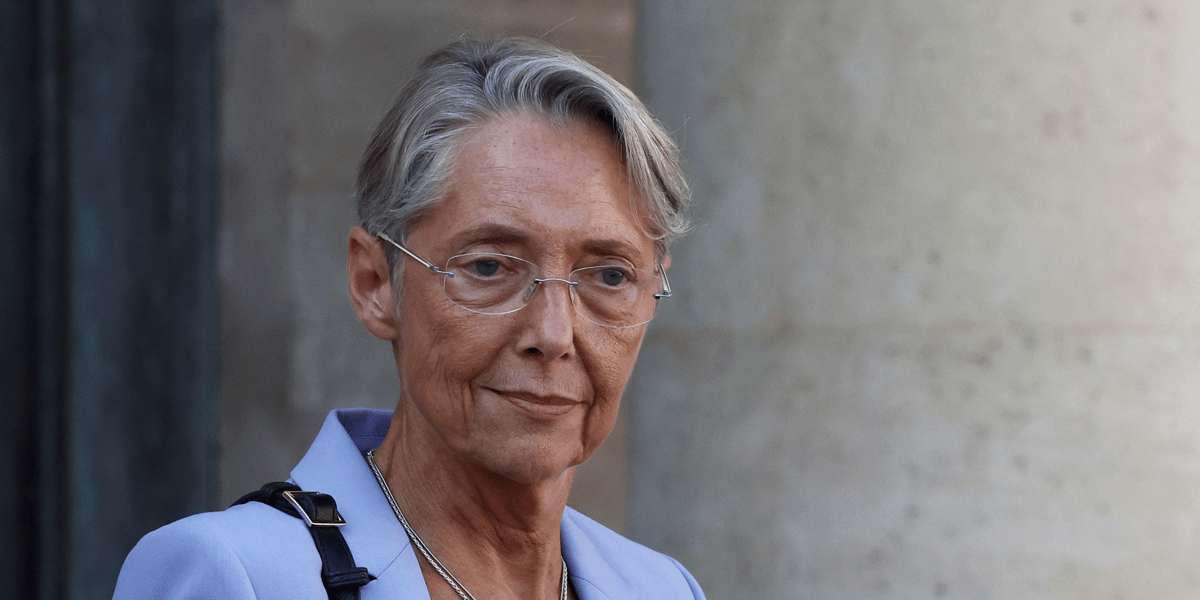 La premiere ministre francaise elisabeth borne au palais de l'elysee, a paris