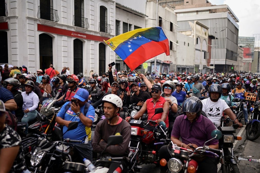 Des partisans du president venezuelien, nicolas maduro