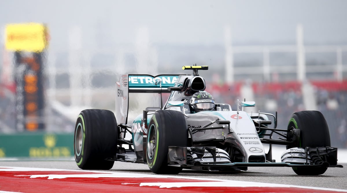 Rosberg realise le meilleur temps sous le deluge texan