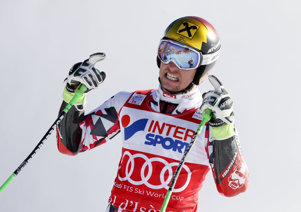Hirscher s'impose a val-d'isere, muffat-jeandet sur le podium