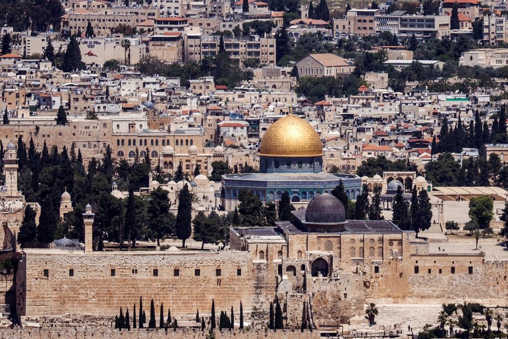 Vue sur le mont du temple a jerusalem