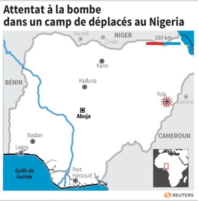 Attentat a la bombe dans un camp de deplaces au nigeria