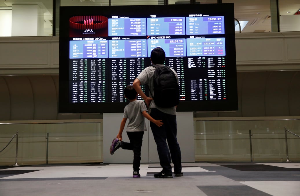 La bourse de tokyo finit en baisse