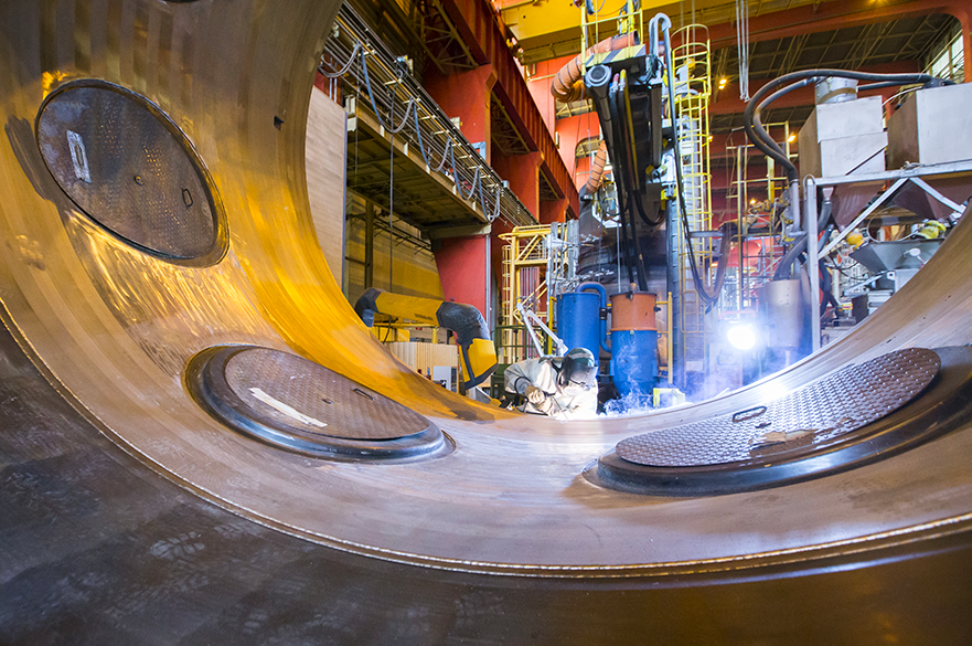 Plus d’un tiers ont visé la modernisation des outils de production dans des secteurs mis à mal par le confinement, dont l’automobile et l’aéronautique (ici chez Framatome à Saint-Marcel)