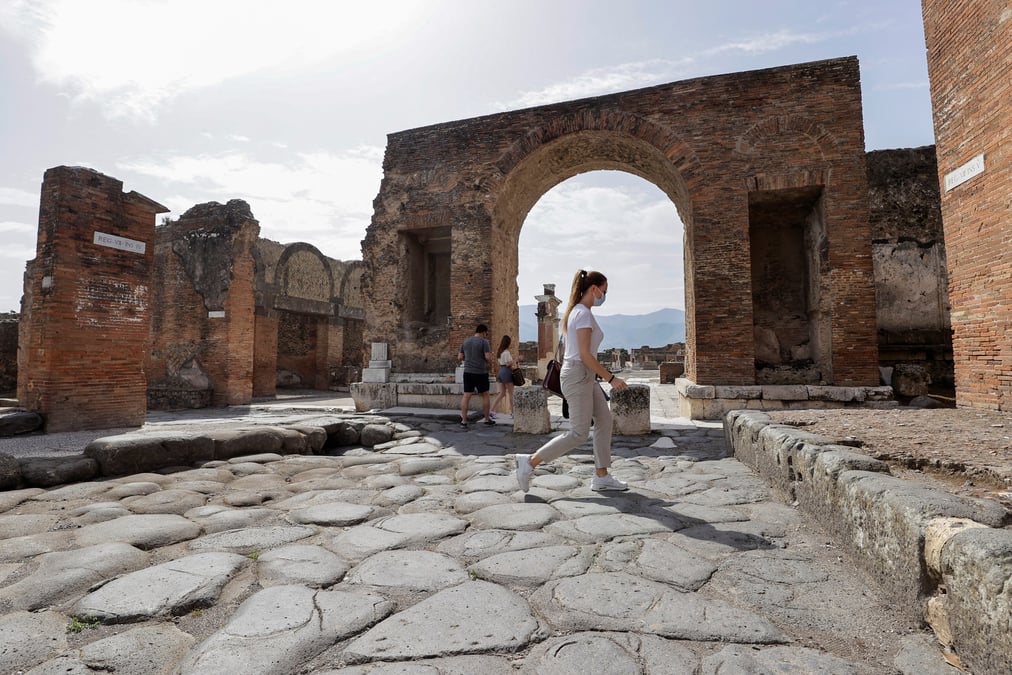 Le site archeologique de l'ancienne ville romaine de pompei