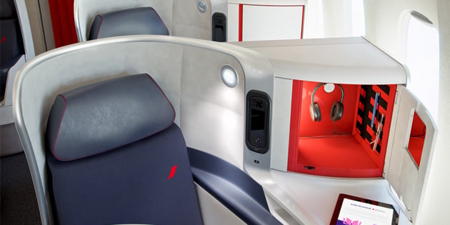 Un siège dans la classe affaires de la compagnie Air france (Photo d’illustration)