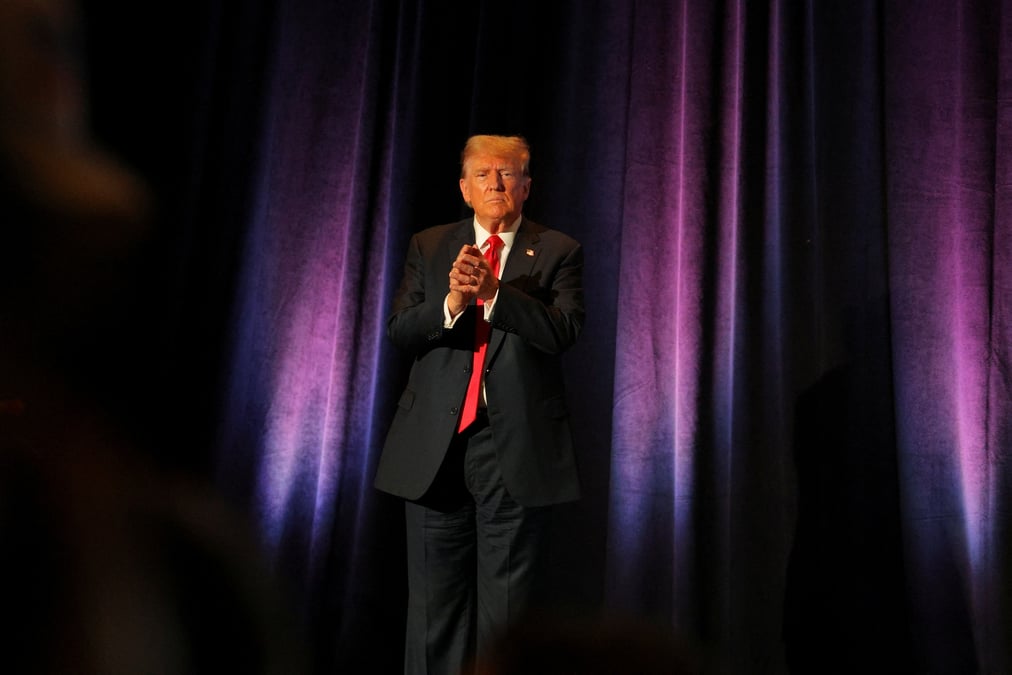 L'ancien president americain et candidat republicain a la presidentielle donald trump