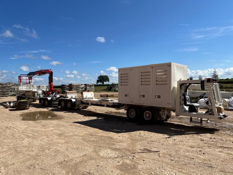 Un engin logistique fabriqué par Metalliance, destiné à la construction de tunnels.