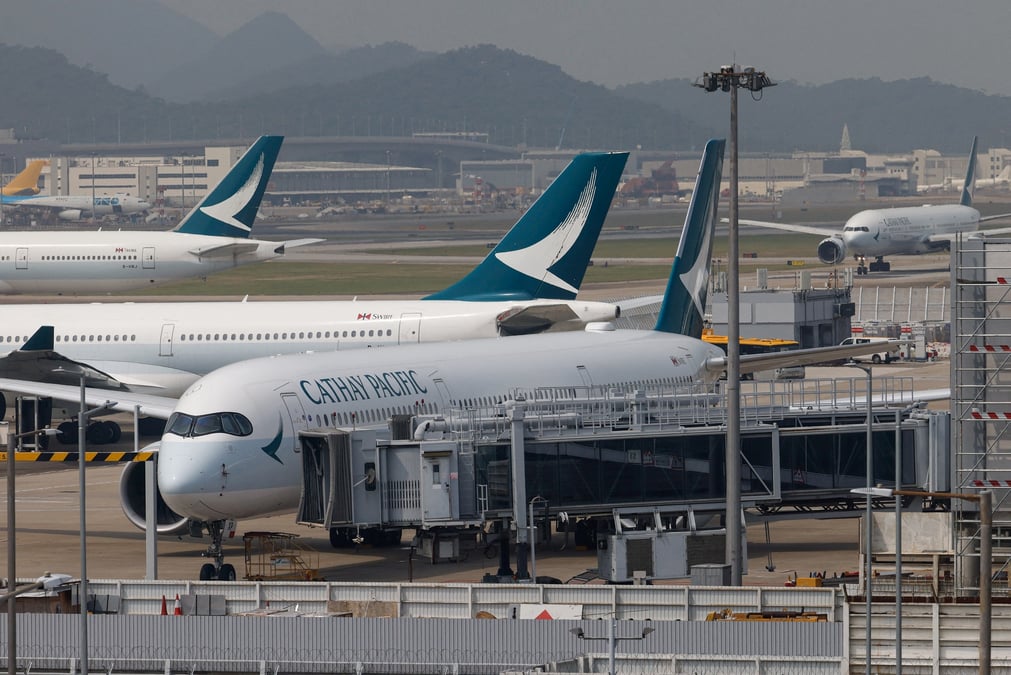 Un airbus a350 de cathay pacific