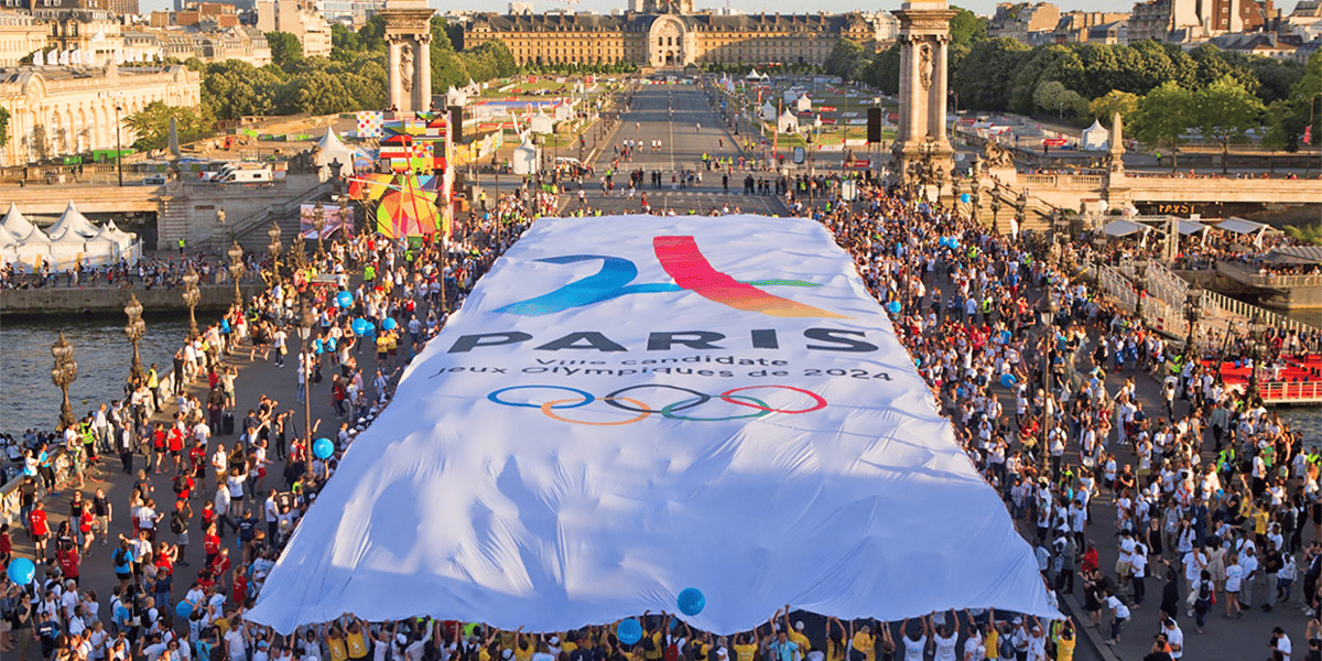 Lors de l’annonce, en 2017, de la victoire de Paris pour l’organisation des JO d’été en 2024.