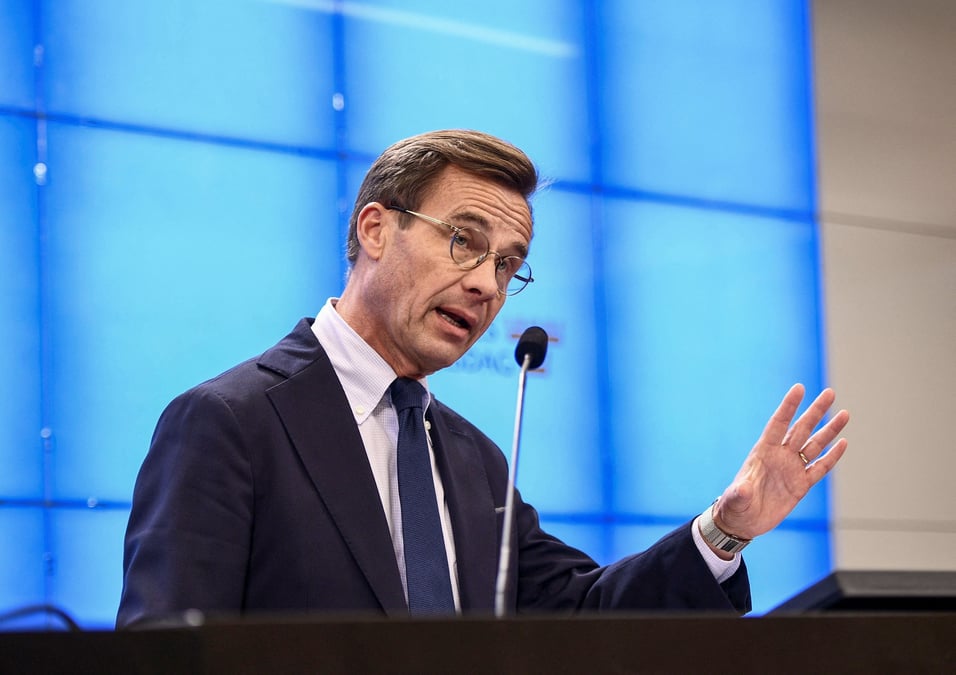 Photo d'archives du chef du parti conservateur des moderes suedois ulf kristersson
