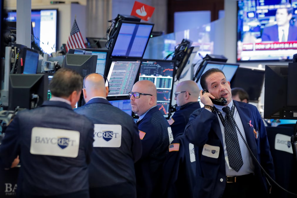 La bourse de new york finit sur un note baissiere