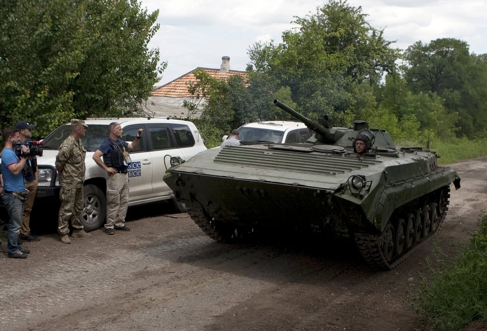 Accord preliminaire en ukraine sur un retrait d'armements