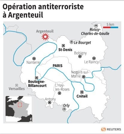 Operation antiterroriste a argenteuil