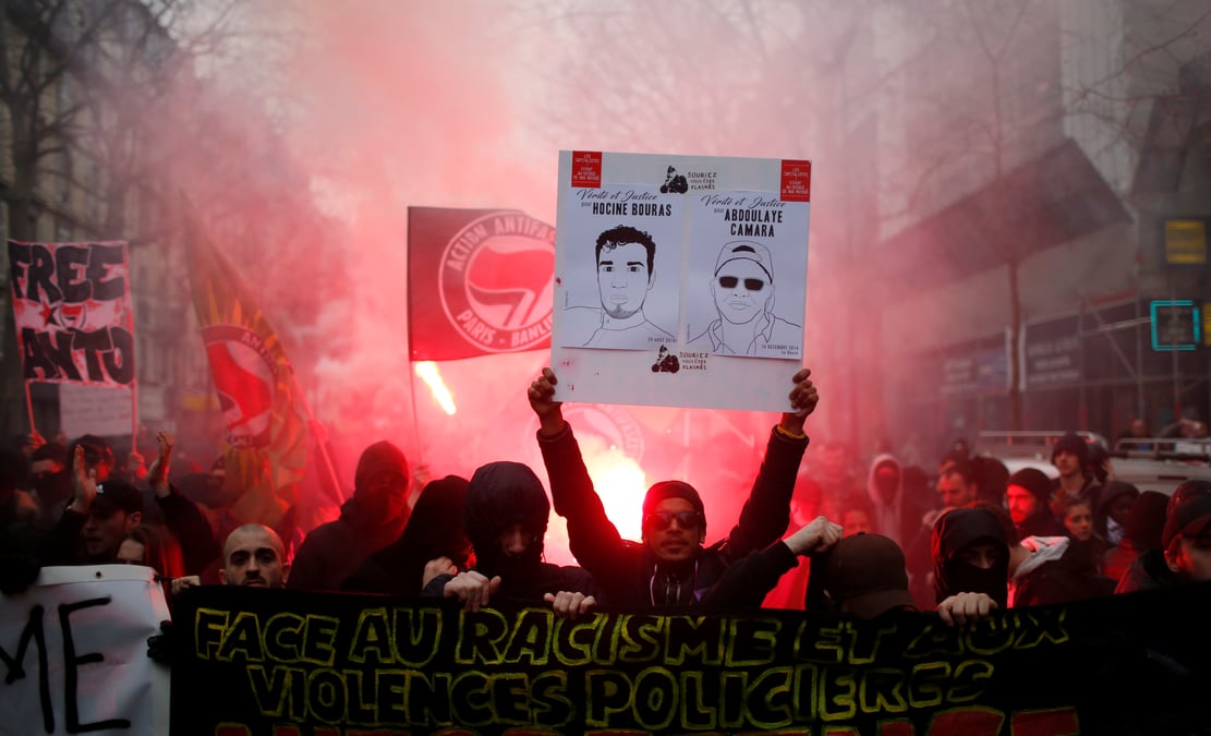 Debordements en marge d'une manifestation a paris