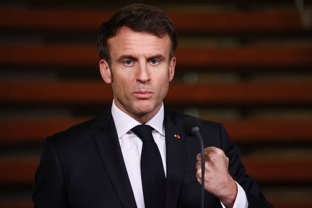 Le president francais macron rencontre le premier ministre neerlandais rutte a la haye