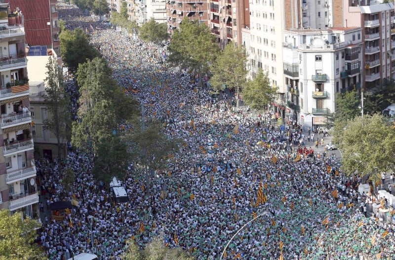 Les nationalistes catalans dans la rue a 15 jours des elections