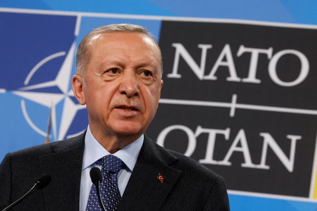 Recep tayyip erdogan lors d'un sommet de l'otan