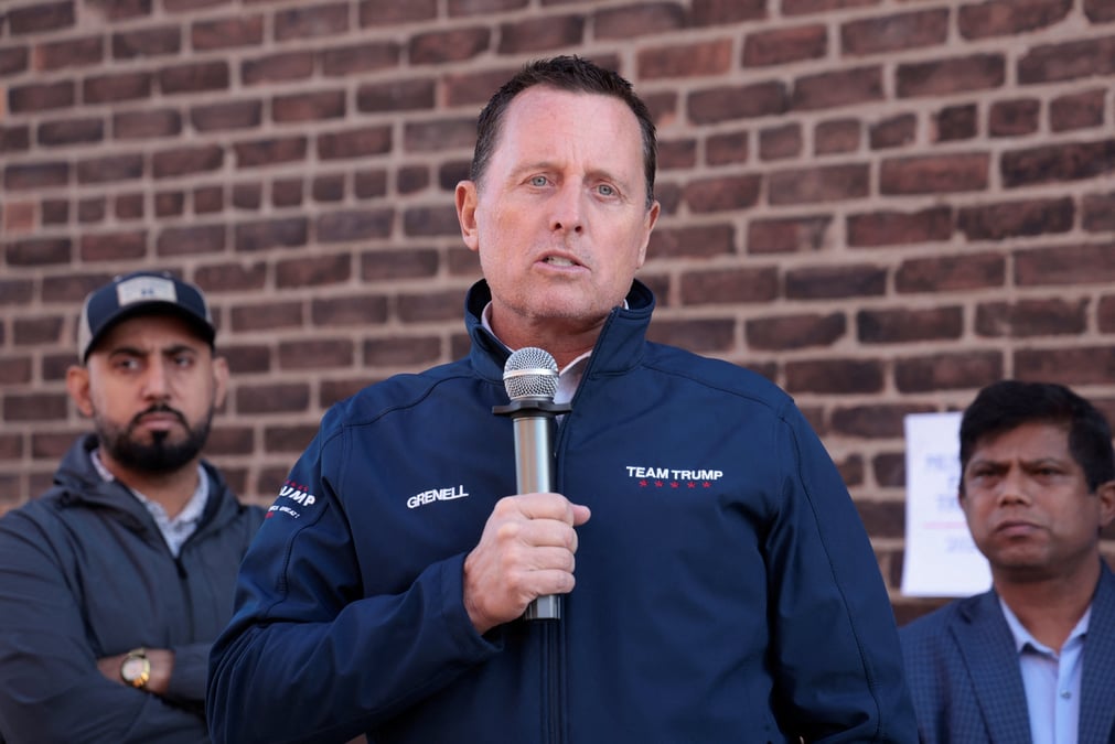 Richard grenell prend la parole lors d'un evenement de sensibilisation a hamtramck