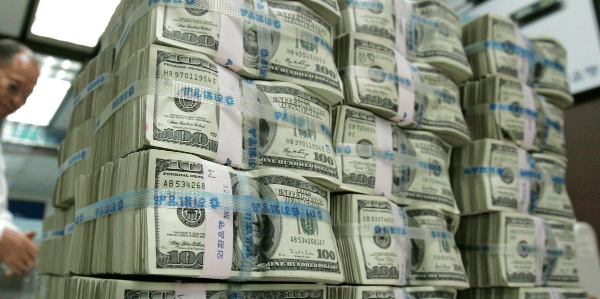 Dollar, billets, Etats-Unis, monnaie, Corée du Sud, Asie,