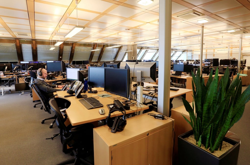 Photo d'archives de la salle des marches de norges bank investment management, le fonds souverain du pays nordique, a oslo, norvege