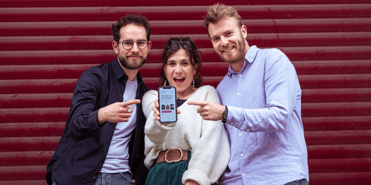 Quentin Sebire, Marie Sallaberry et Liam Donne (de gauche à droite) sont les trois co-fondateurs de Cuidam.