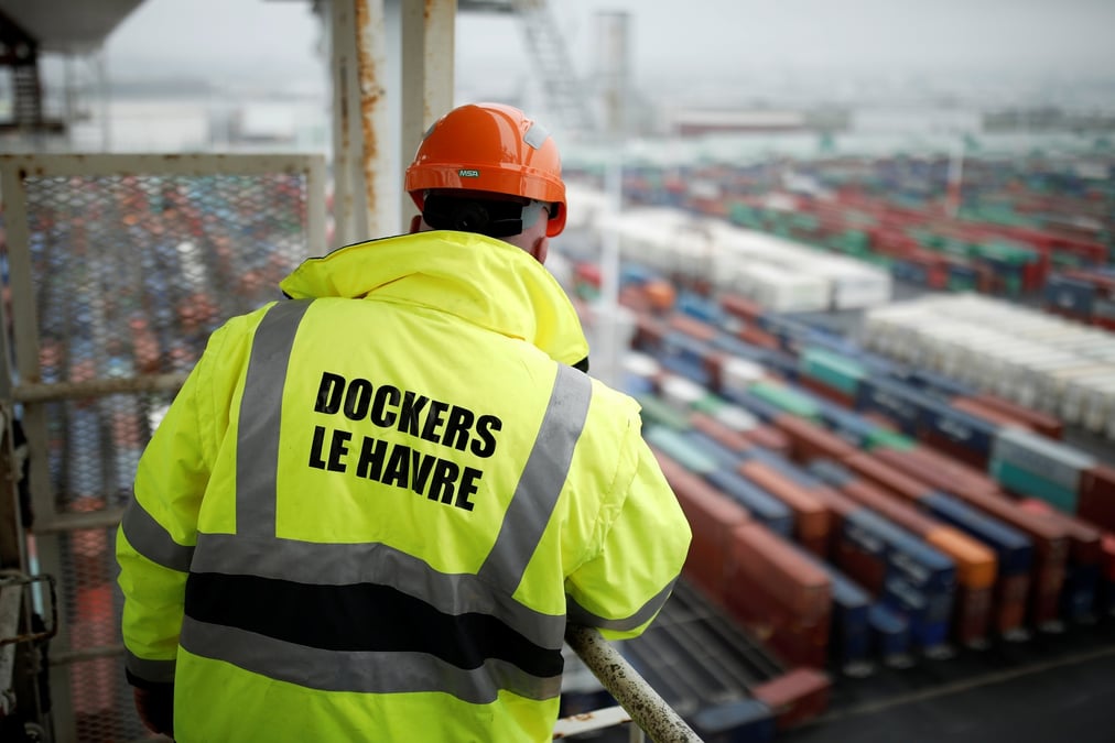 Containers, conteneurs, Le Havre, commerce extérieur, déficit, France, fret maritime, transport de marchandises, docker