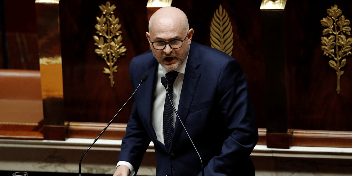 Laurent Pietraszewski, secrétaire d'État aux retraites, lors d'un débat à l'Assemblée nationale à propos de la réforme des retraites, le 17 février 2020