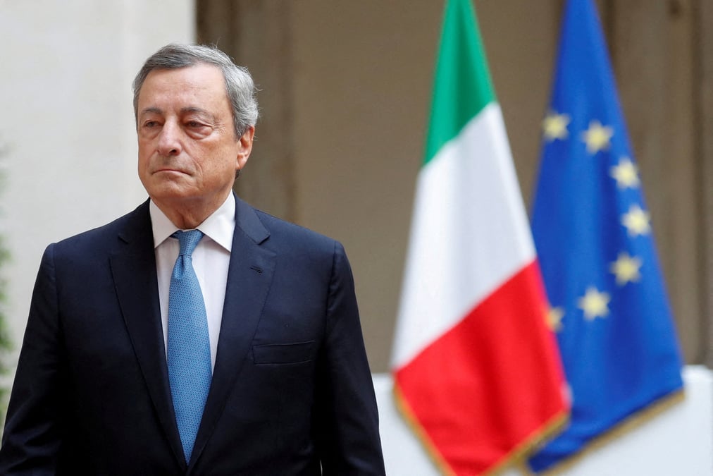 Photo d'archives de mario draghi a rome, en italie