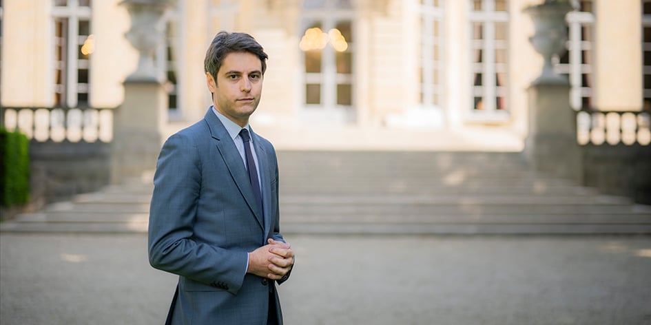 Gabriel Attal ce samedi à Matignon.