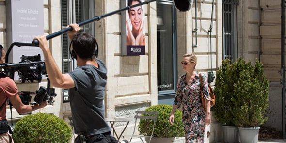 Tournage du feuilleton de France 2 "Un si grand soleil", à Montpellier